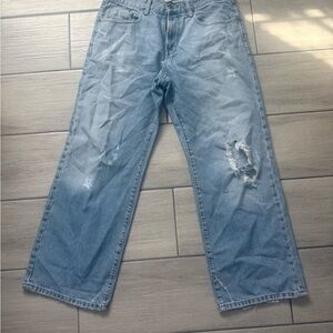 Casual Blue Relaxed Fit Jeans